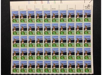 1980 Olympic Decathlon 10 Cent Stamp Mint Sheet Of 50 Stamps