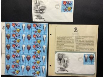 Hot Air Balloons 20 Cent Postage Stamp Full Sheet Mint Condition 40 Stamps
