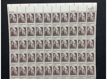 1979 Einstein 15 Cent Stamp Mint Sheet Of  50 Stamps