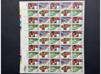 1983 Olympics Air Mail 40 Cent Mint Sheet Of 50 Stamps