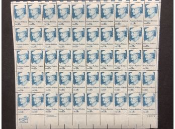 Frances Perkins 15 Cents Mint Sheet Of 50 Stamps