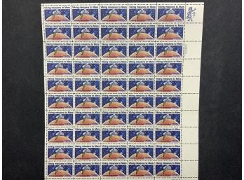 1978 Viking Mission To Mars 15 Cent Stamp Mint Sheet Of 50 Stamps