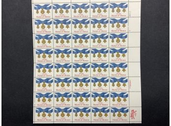 1983 Medal Of Honor 20 Cent Mint Sheet Of 50 Stamps