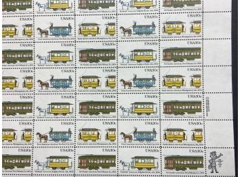 1983 Streetcars 20 Cent Mint Sheet Of 50 Stamps