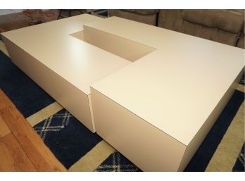 Modern 2 Piece L Shaped Coffee Table