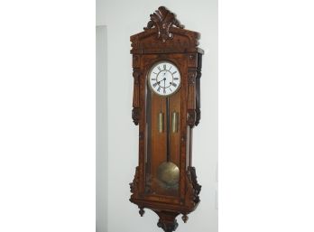 Ansonia Clock Co. Wall Mounted Grandfather Clock