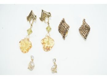 Group Of Costume Jewelry Earrings