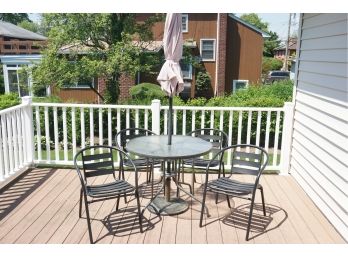 Outdoor Patio Table And Chairs Including Umbrella