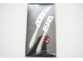 Pair Of Metalla Cheese Knives