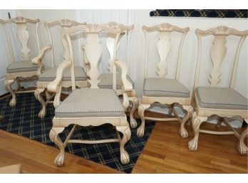 Set Of 6 Claw Foot Dining Room Chairs