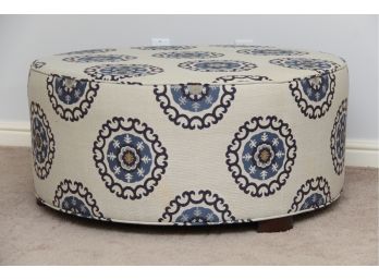Large Floral Upholstered Ottoman