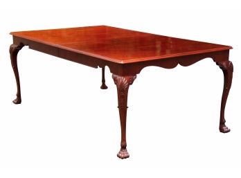 A Kindel Furniture Iveagh House Chippendale Mahogany Claw Foot Dining Table Including 4 Leaves & Pads