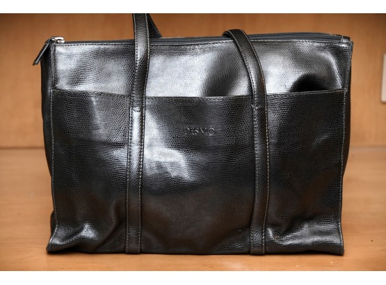 A Desmo Black Leather Handbag