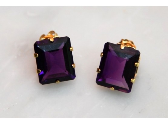 A Pair Of Amethyst Earring From Ross Simons
