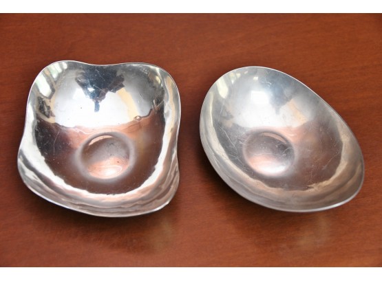 A MCM Pair Of Hesch Pewter Bowls