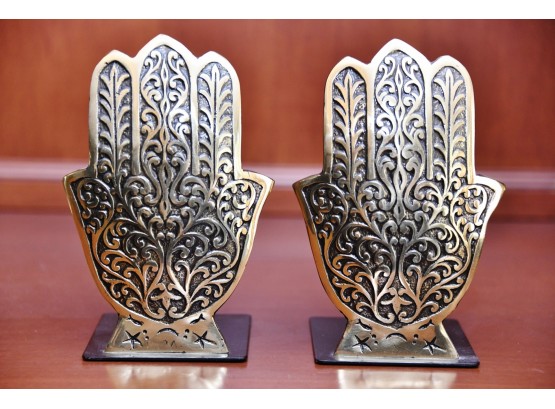 A MCM Set Of Peace Hands Bookends