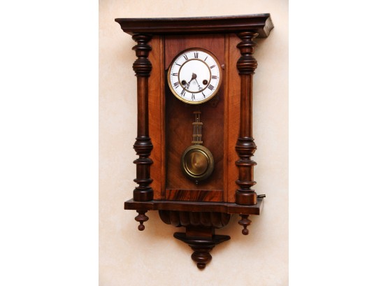 A Jungens German Pendulum Wall Clock With Key