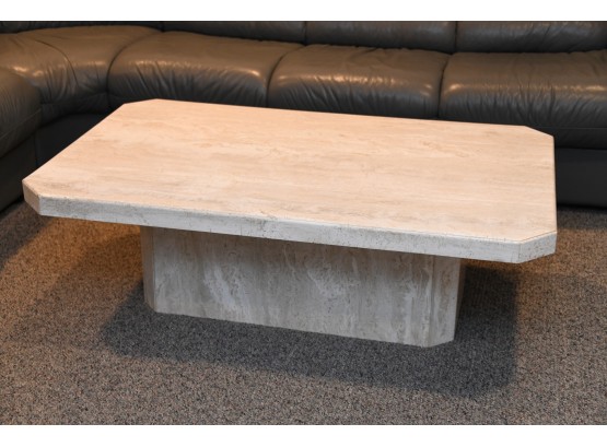 A Travertine Marble Coffee Table