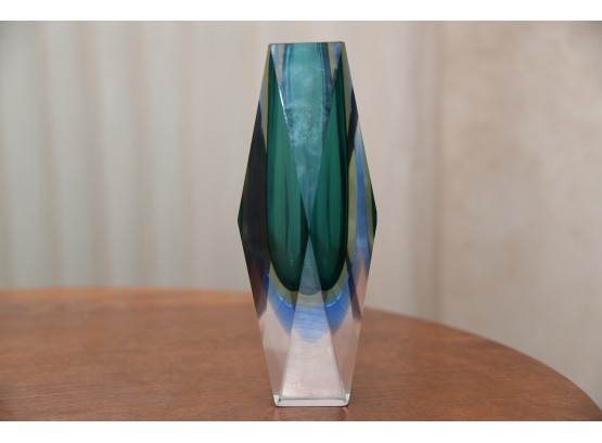 A MCM Blue Glass Vase