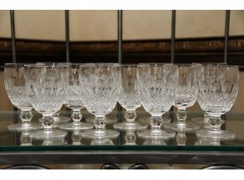 A Set Of 12 Waterford Crystal  Water Goblets Colleen Pattern