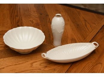 A Three Piece Collection Of Lenox Porcelain