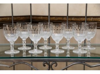 A Set Of 8 Waterford Crystal Water Glasses Colleen Pattern