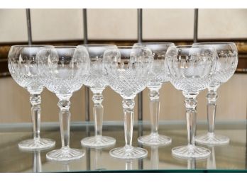 A Set Of 7 Waterford Crystal Red Wine Glasses Colleen Pattern