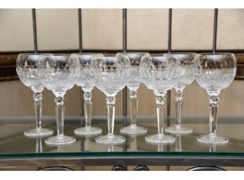 A Set Of 8 Waterford Crystal Red Wine Glasses Colleen Pattern