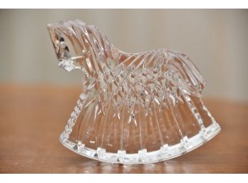 A Crystal Rocking Horse Figurine