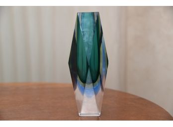A MCM Blue Glass Vase