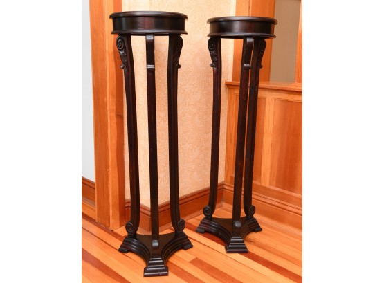 A Pair Of Pedestal Plant Stands