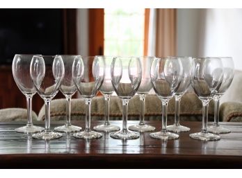 Set Of 11 White Wine Glasses