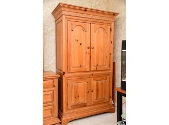 Knotty Pine Armoire (Contents Not Included)