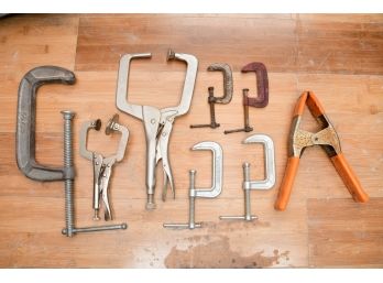 Assortment Of C Clamps Vise Clamps Lot 3