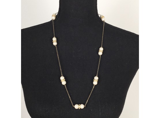 J. Crew Pearl & Gold Necklace