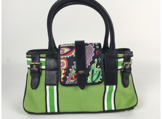 Gorgeous Emilio Pucci Green & Black Handbag