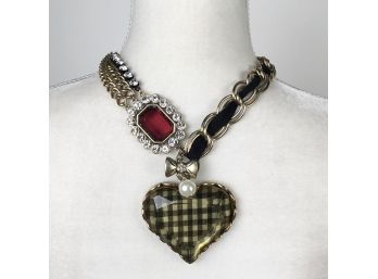 Betsy Johnson Heart Necklace