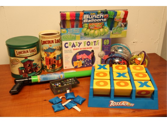 Group Of Games Including Lincoln Logs