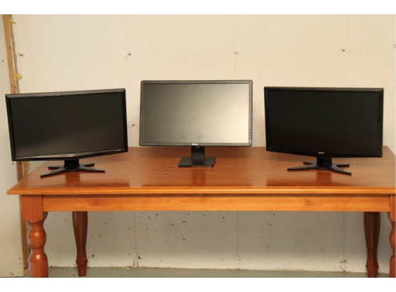 Trio Of Computer Monitors