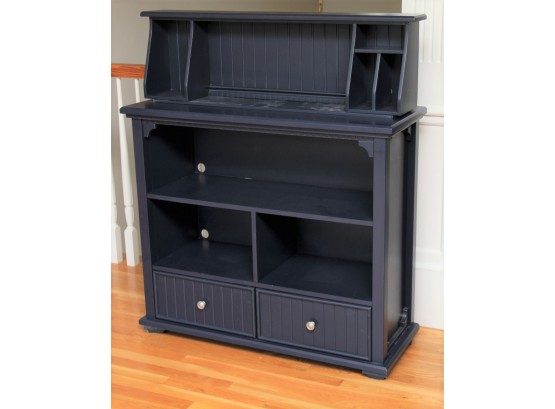 A Navy Blue Bookcase Hutch By Cafe Kid