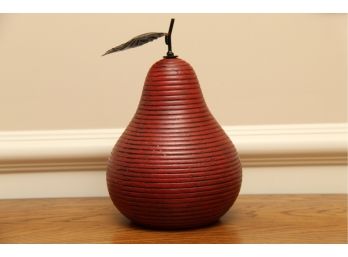 Large Red Pear Figurine