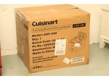 A Cuisinart Extra Large Rotisserie Fryer And Steamer Model CDF-500