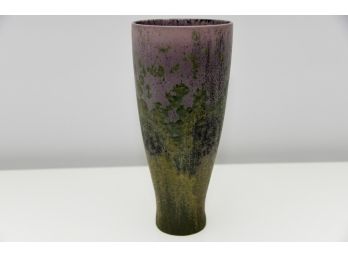 Signed Drip Glazed Matte Finish Vase