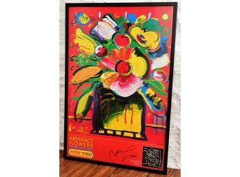 Peter Max Abstract Flowers Signed Print
