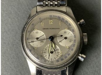 Girard Perregaux Chronograph Stainless Steel 3 Registers Valjoux 72 C. 1960's