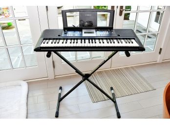 Yamaha Electronic Keyboard With Stand And Case