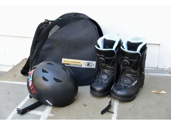 Snowboard Boots And Helmet