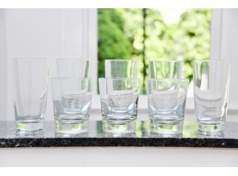 Set Of 8 Crate And Barrel Drinking Glasses