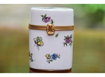 A Tiffany And Co. Hand Painted Limoges Trinket Box