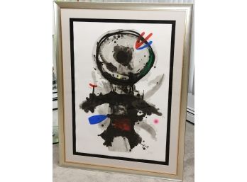 Joan Miro- L Crible- The Riddled Angel- 1973 Color Aquatint